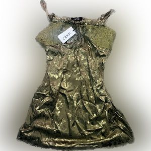 green lace & silk fairy dress from cider